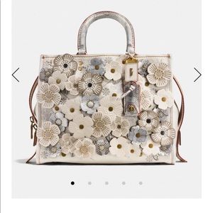 Coach Rogue With genuine Snakeskin Tea Rose